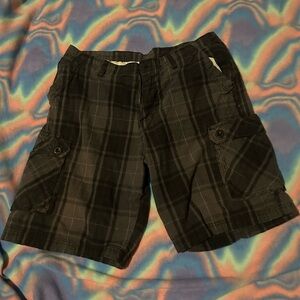 Plaid Cargo Shorts